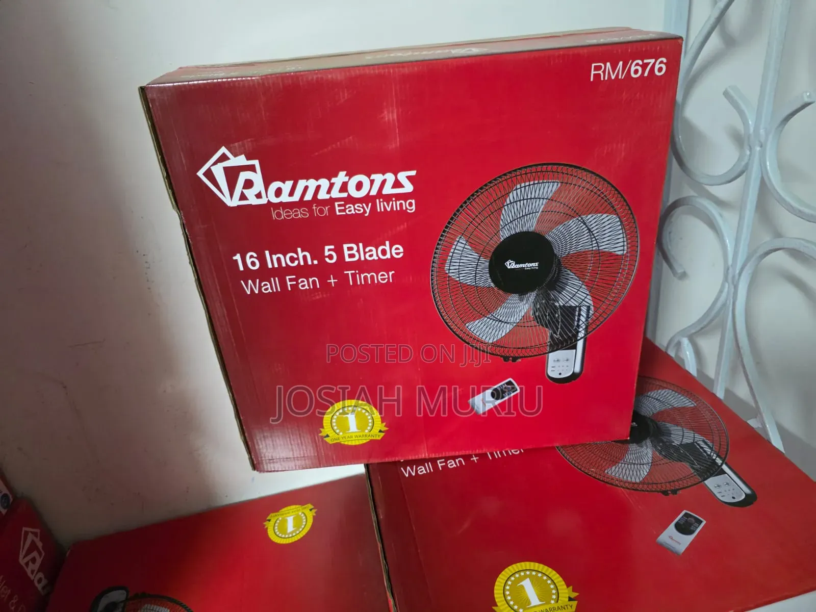 Ramtons 16 Inch Wall Fan With Remote