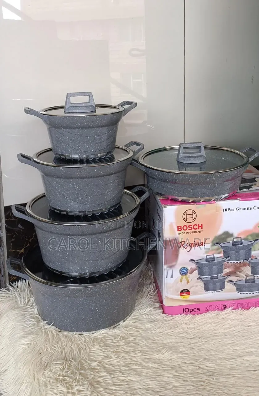 10 PC Granite Cookware Set/ 10 PC Bosch Non Stick Sufuria