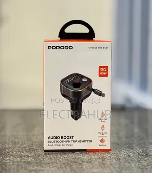 Porodo PD 65W Audio Boost BT FM Transmitter New Sealed