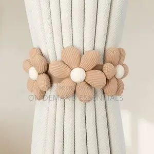 1p Flower Drapes Tiebacks Handwoven Fabric Flower Shape Drape Tiebacks
