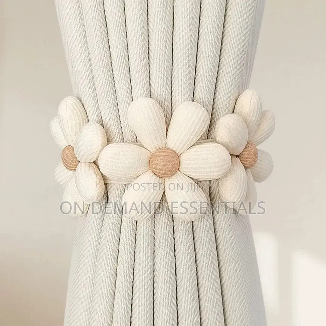 1p Flower Drapes Tiebacks Handwoven Fabric Flower Shape Drape Tiebacks