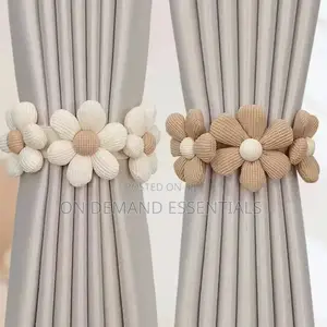 1p Flower Drapes Tiebacks Handwoven Fabric Flower Shape Drape Tiebacks