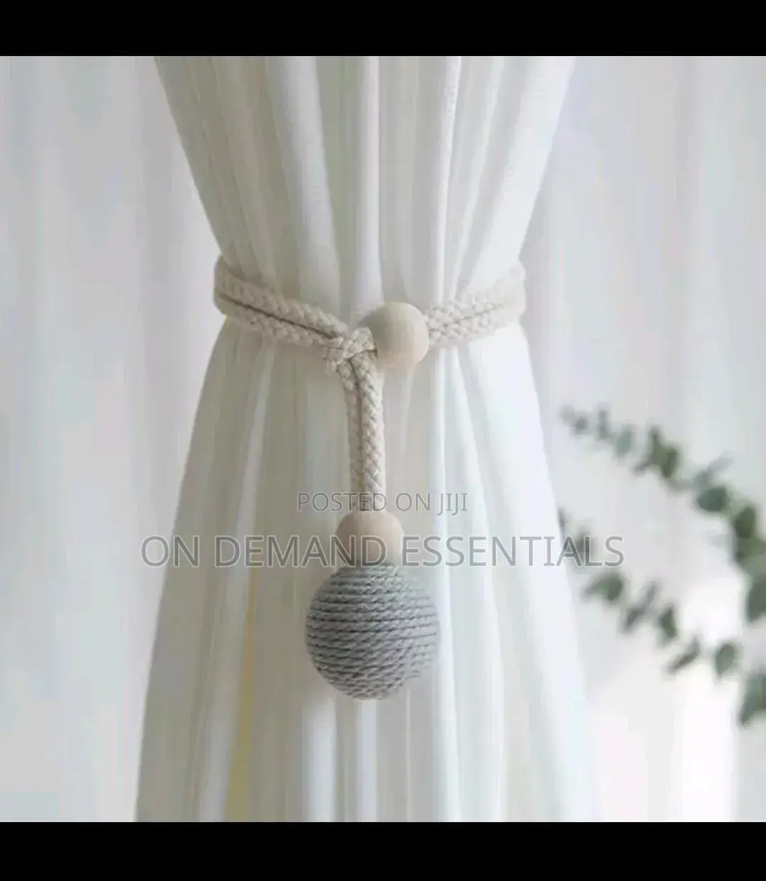 2pcs Nordic Style Cotton Rope Curtain Tiebacks