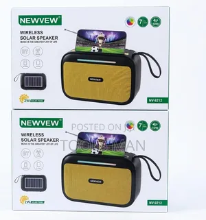 Newview NV-9212 Wireless Solar Bluetooth Speaker With Phone Holder.