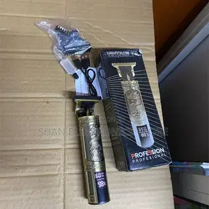 Engraved Design T Shape Vintage Professional T9 Rechargeable Clipper