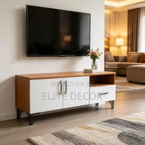 Executive Modern Laminated TV Stand – Stylish Entertainment Unit