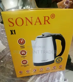 Large Capacity Sonar 2L Electric Kettle for Home Office