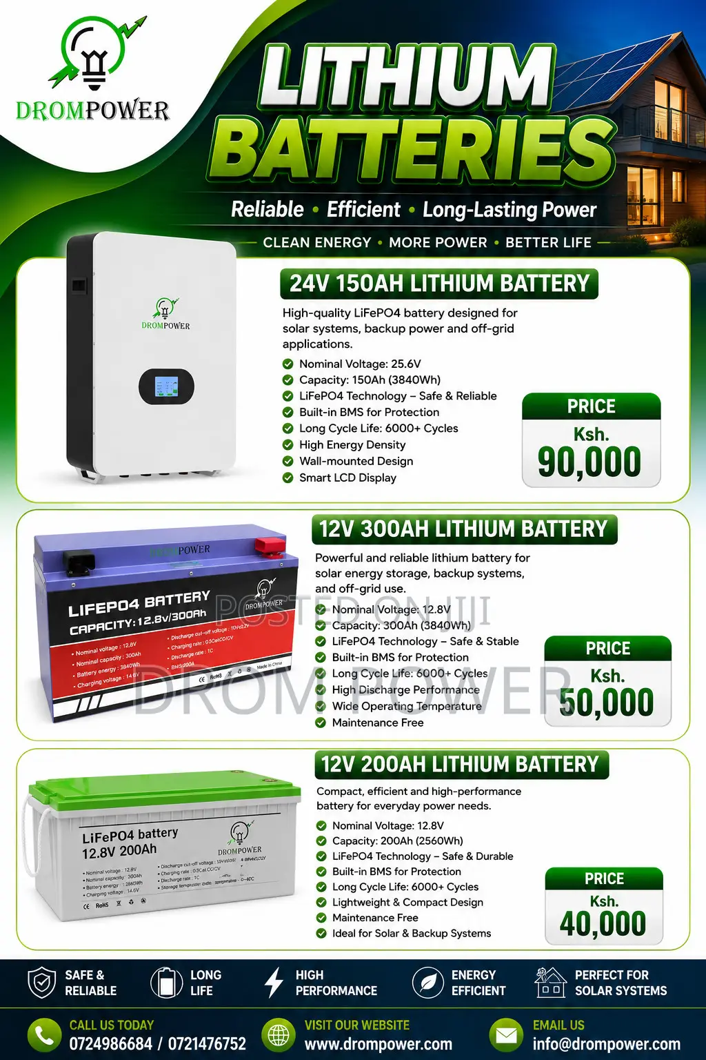 12v 200ah/300ah Lithium Batteries