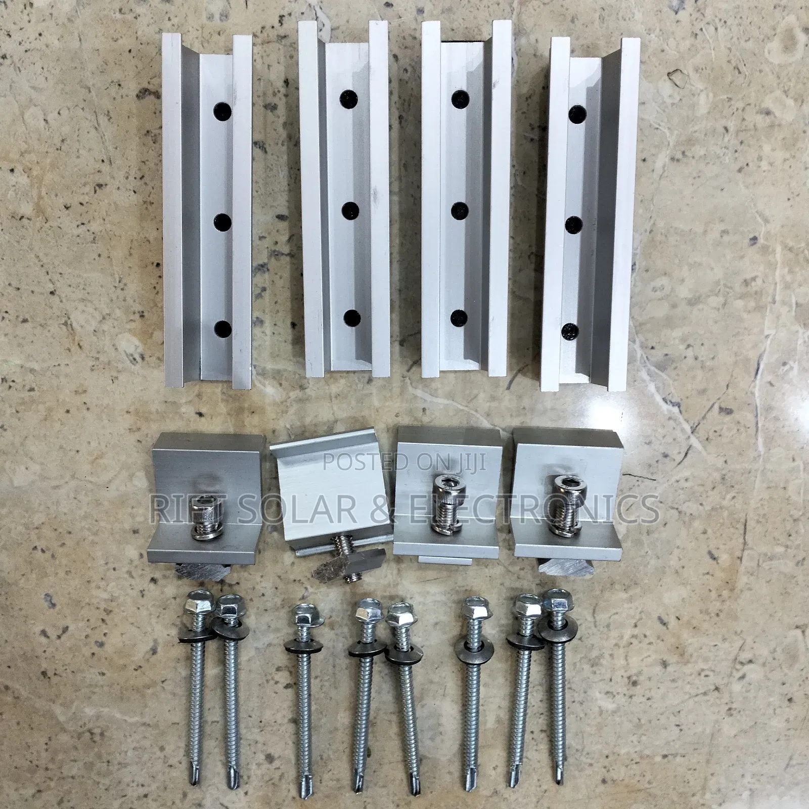 Full Set Smart Rails for One Solar 4 End Clamps 4 Mini Rails