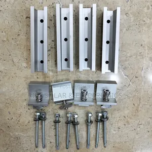 Full Set Smart Rails for One Solar 4 End Clamps 4 Mini Rails