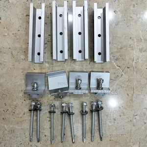 Full Set Smart Rails for One Solar 4 End Clamps 4 Mini Rails