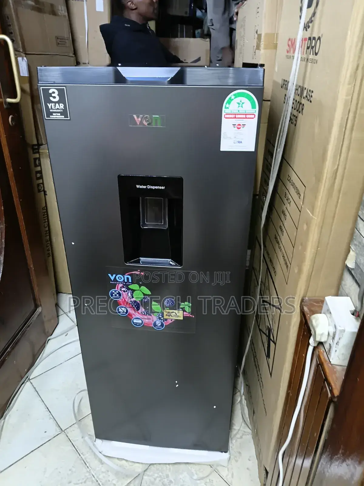 Von 176 Litres Fridge With Built-in Water Dispenser