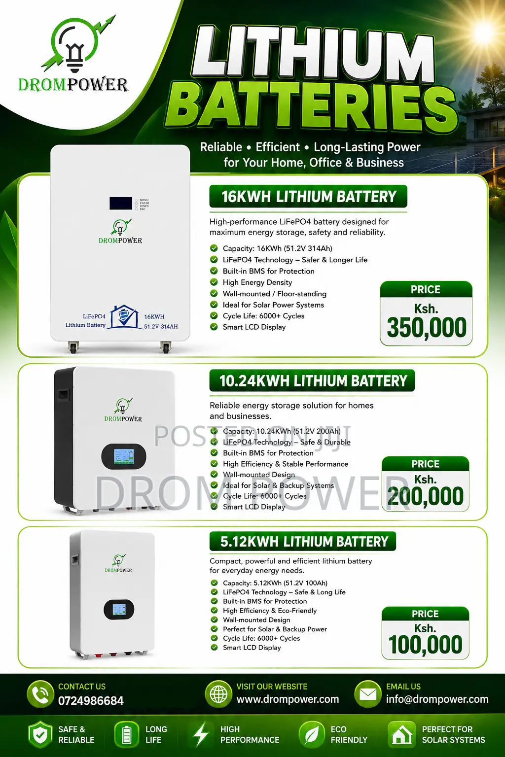 12v 200ah/300ah Lithium Batteries