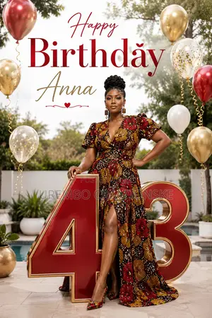 Digital Luxury Birthday Card / Birthday Poster
