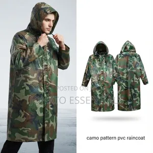 Heavy Duty Camouflage Raincoat Waterproof Poncho Rain Coat