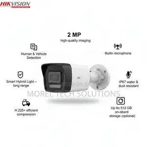 Hikvision 2MP Smart Hybrid Light Bullet Camera (With Built-in Mic)