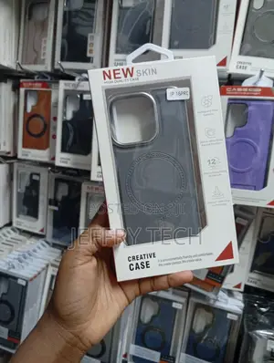 iPhone 16 Pro Max Matte Finish Gray Leather-Look Aesthetic Case