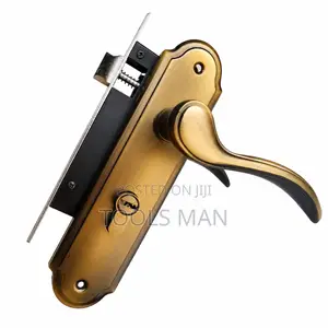 Moment Classical Coffee Brown Brass Mortise Door Handle Lock Set