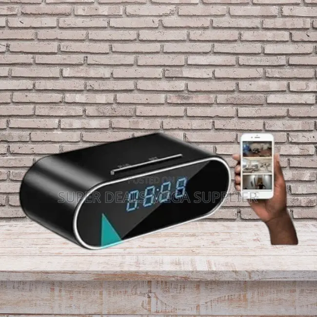 Office-Friendly Ultra HD WiFi Alarm Table Clock Hidden Spy Camera