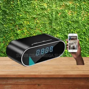 Continuous Recording Ultra HD WiFi Alarm Table Clock Hidden Spy Camera