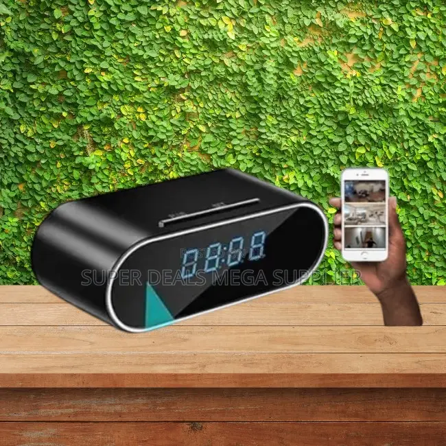 Continuous Recording Ultra HD WiFi Alarm Table Clock Hidden Spy Camera