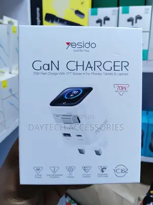 The Yesido YC162 Is a 70W GaN Fast Charger Featuring a TFT Screen
