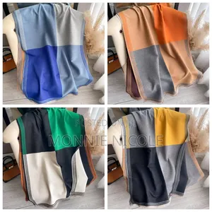 Solid Squared Cashmere Shawls
