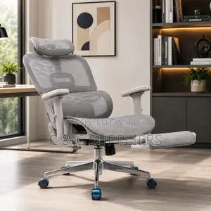 Adjustable White Mesh Ergonomic Seat