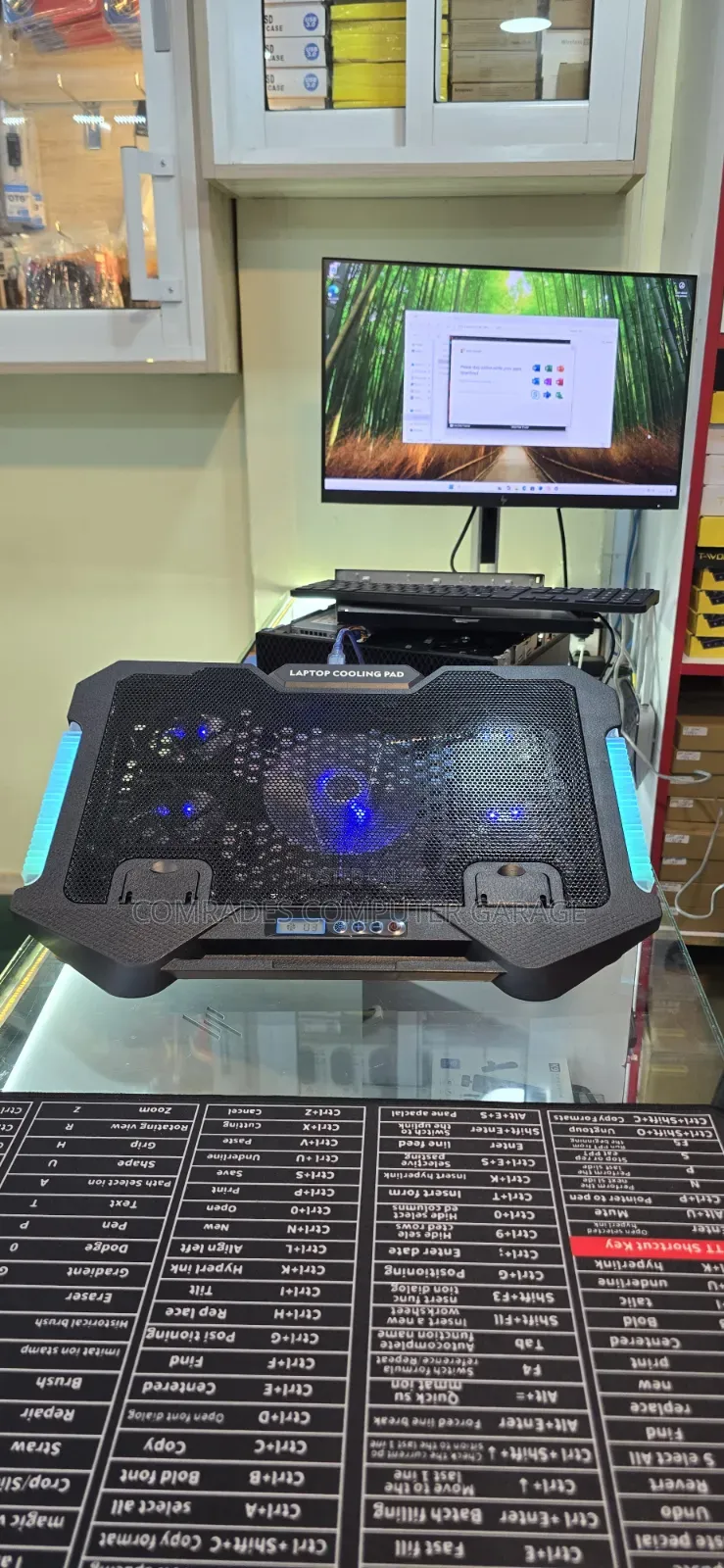 Laptop Cooling Pad With Phone Holder