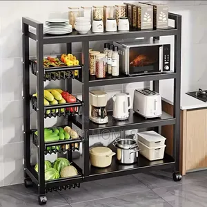 Multifunctional Strong Metallic Kitchen Rack - 120×32*135cm(L*W*H)