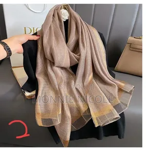 Silk Gold Threaded Scarves