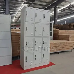 12-Door Metallic Storage Locker Cabinet