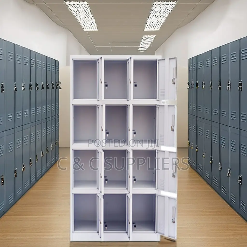 12-Door Metallic Storage Locker Cabinet