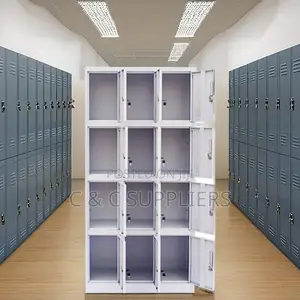 12-Door Metallic Storage Locker Cabinet