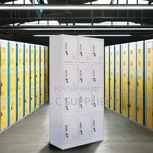 12-Door Metallic Storage Locker Cabinet
