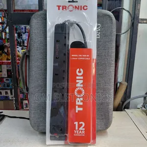 Original 6-Way Tronic Power Extension Socket- Black.
