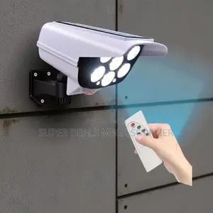 2-in-1 Motion Sensor Activated Wall Light Dummy Camera SolarLight Lamp