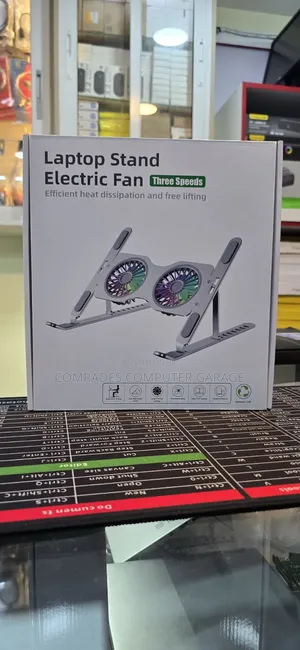 Ergonomic Laptop Stand Electric Fan