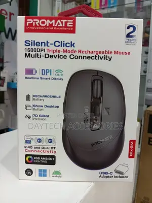 Promate Blix-3m Silent-Click Triple-Mode Rechargeable Mouse