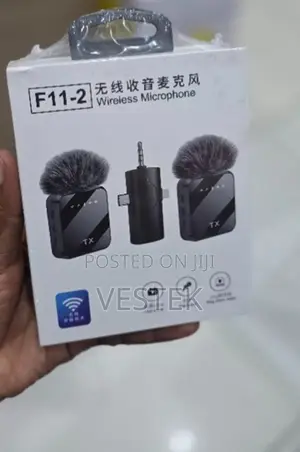 F11-2 Plug Play Dual Wireless Microphone With Charging Case
