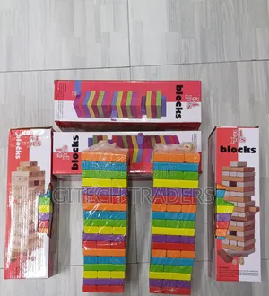 Jenga Blocks Coloured Wooden Blocks