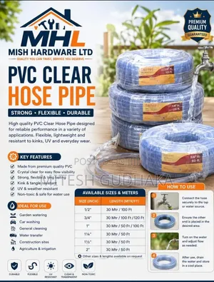 Clear Hose Pipe Different Size