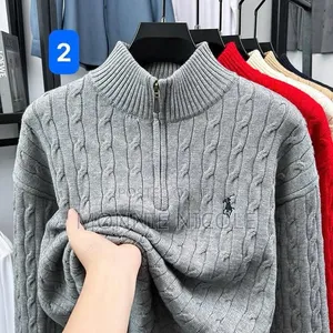 Men Grey Ralph Lauren Official POLO Sweater