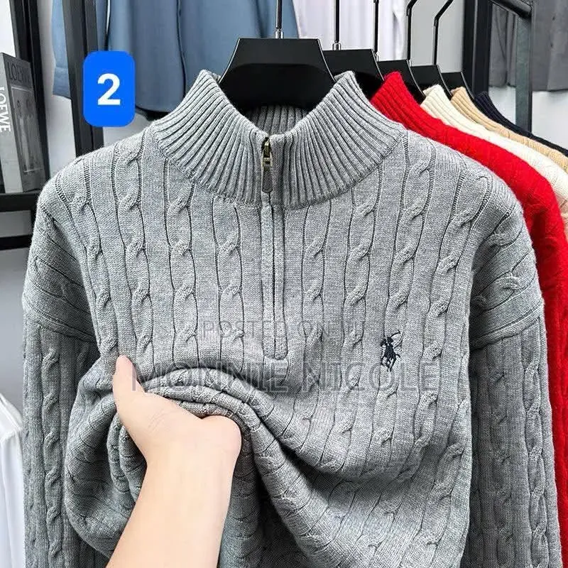 Men Grey Ralph Lauren Official POLO Sweater