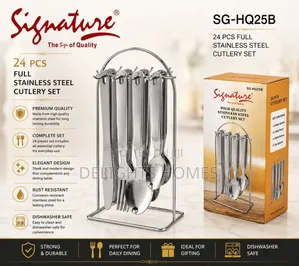 24PCS Full Stainless Steel Cutlery Set_b