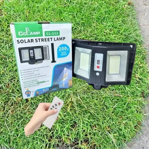 Light Control Solar Street Lamp 200watts With Motion Sensor
