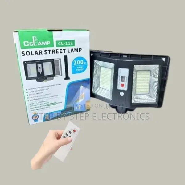 Rainproof Cclamp 200w Outdoor Led Security Solar Street Lamp