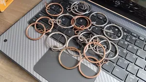 Brown, Silver and Black Round Drapery Rings