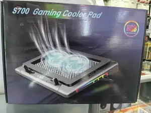 S700 Laptop Cooling Fan With 2 14cm Fans RGB Lighting.