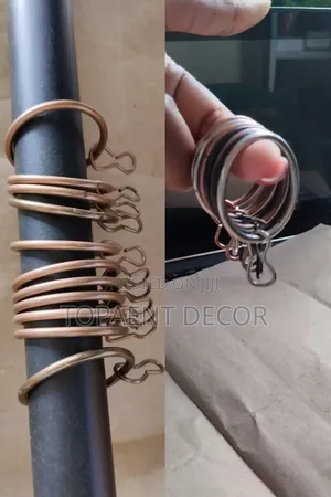 Brown and Black Coated Drapery Rings